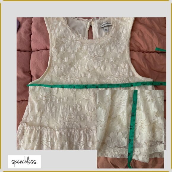 Speechless Cream Lace Sleeveless Tiered Dress – Size M - Picture 4 of 6